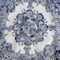 1 Yard Stretch Floral Jacquard Fabric Navy and White Paisley Medallion Print for Apparel